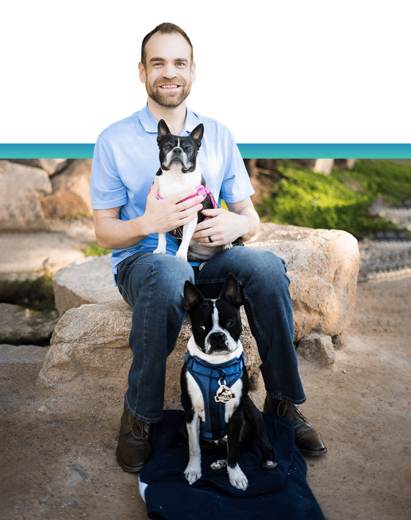 Rob West with his dogs